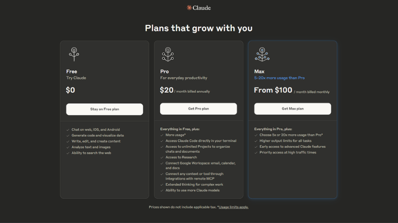 Nâng cấp claude Ai pro